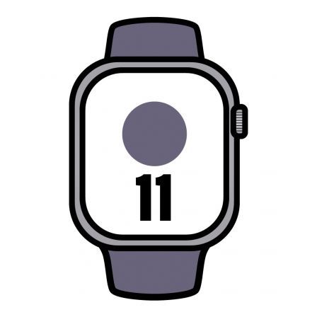 Apple Watch Series 11 GPS + Cellular 42mm Aluminio Plateado con Pulsera Niebla Púrpura